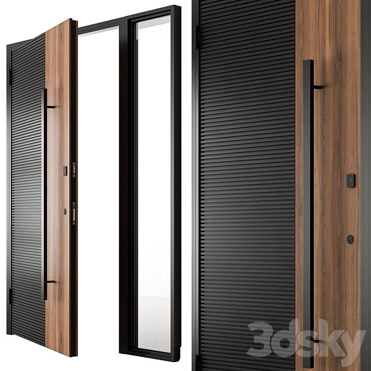 Wooden Front Door - Set 93