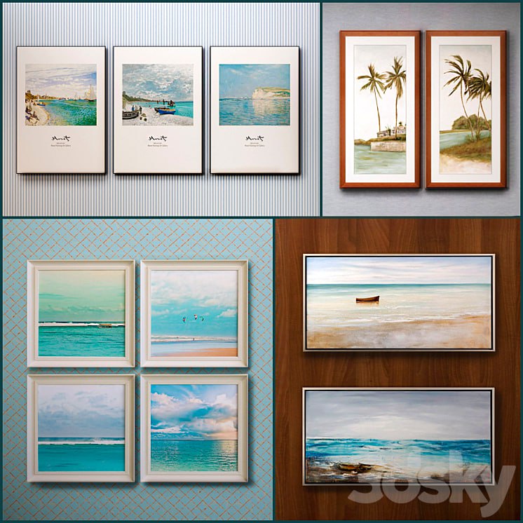 The picture in the frame: 11 Pieces (Collection 35) Sea theme