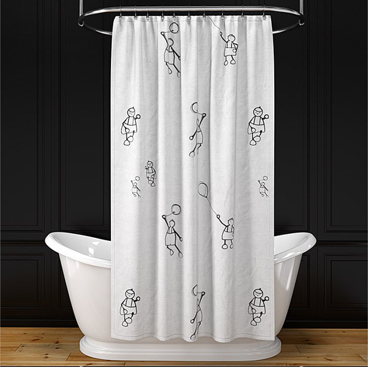 Alice bath + shower curtain + oval rail N2