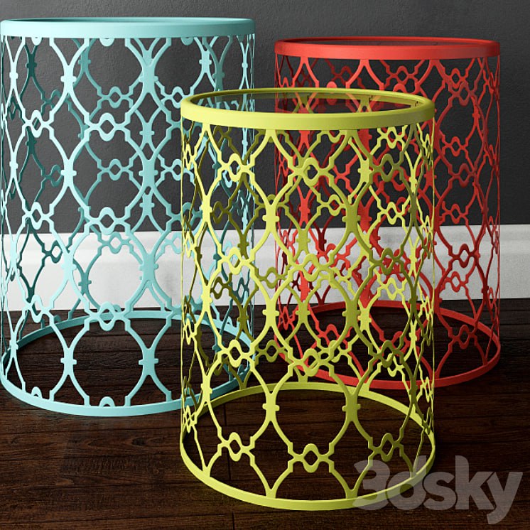 Metal Accent Table Set