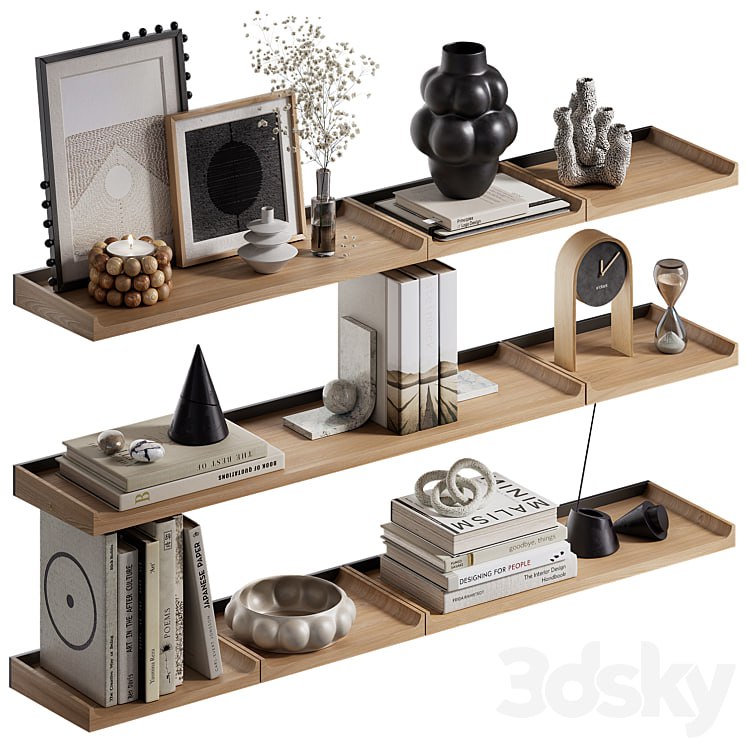 Shelves with decorative set