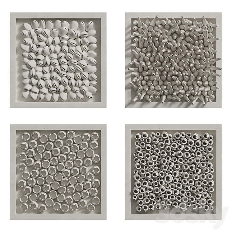 Coral Reef Wall Decoration in frames 2