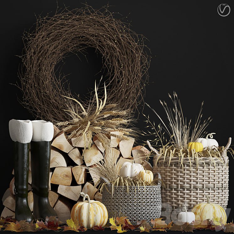 Decorative autumn set