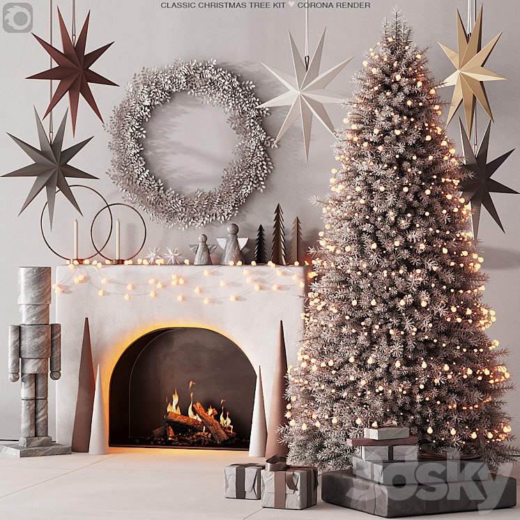 240 happy new year 04 christmas tree mono 01 light