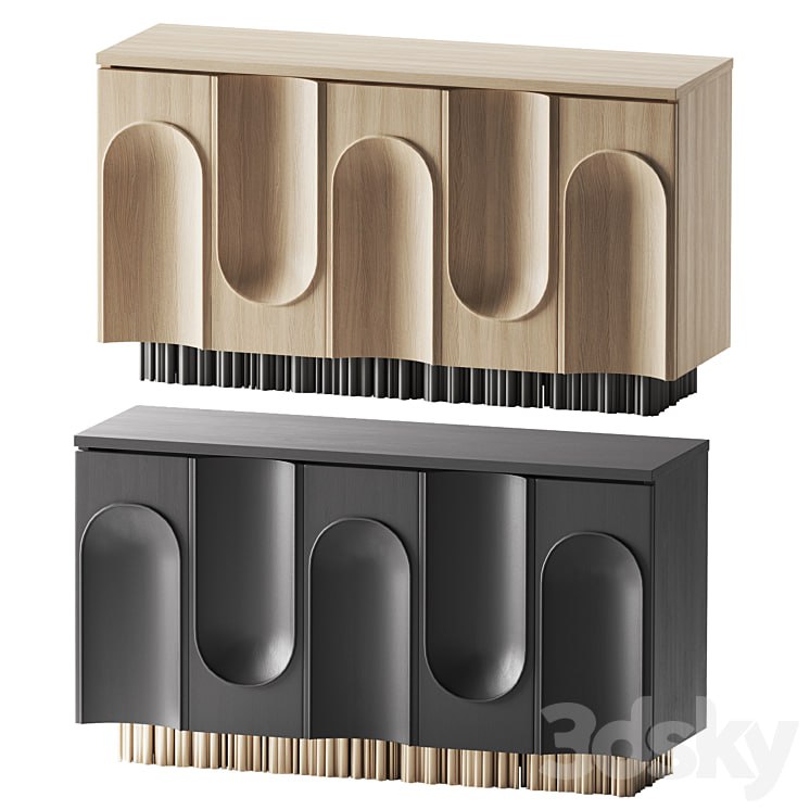 BLACK AND GOLD SIDEBOARD