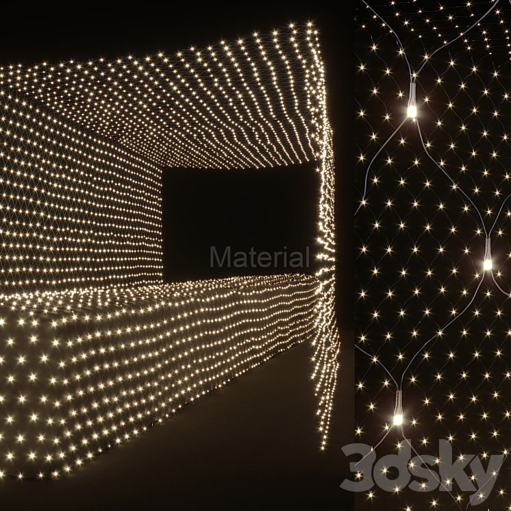 Material garland grid