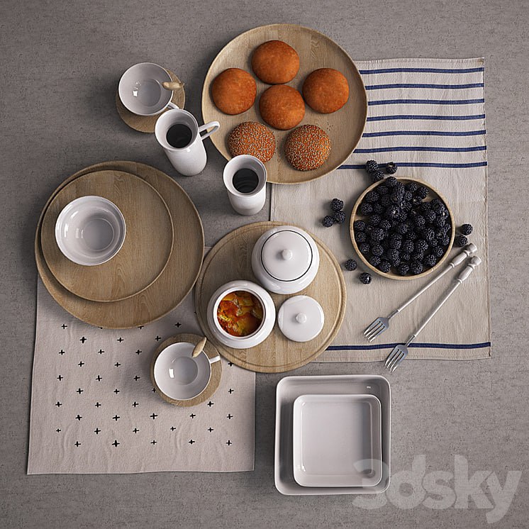 Serving with blackberries