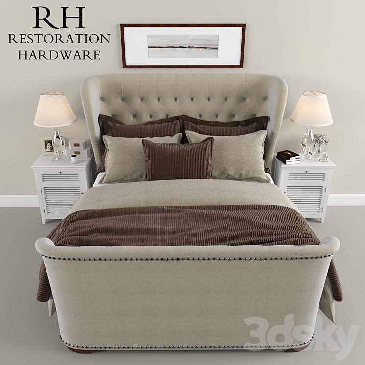 Restoration Hardware Sleigh Churchill Fabric bed