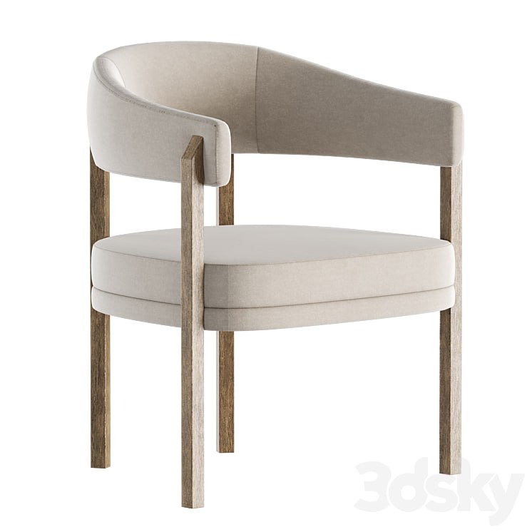 Barrel Dining Chair in Grizzly Taupe