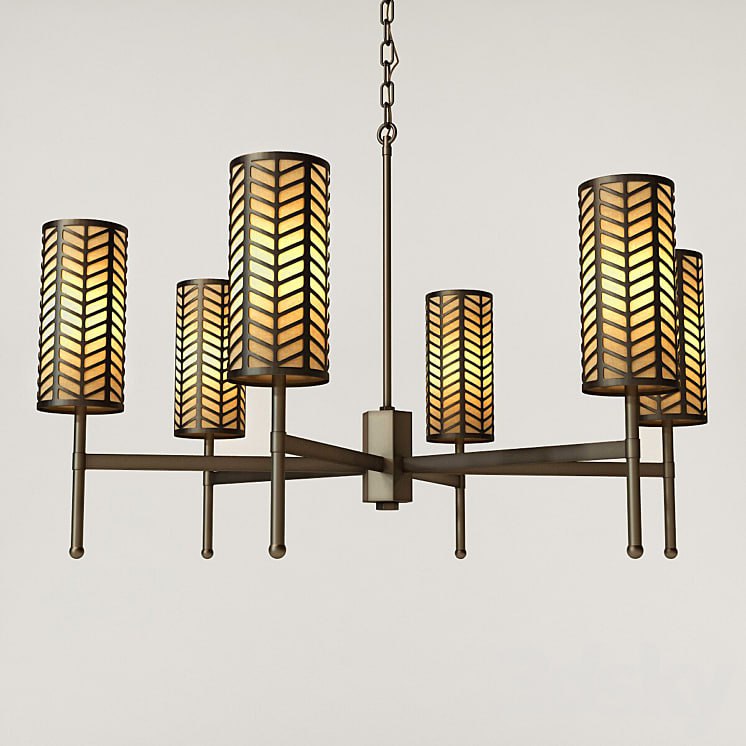 Tigermoth lighting-Stem chandelier with lattice