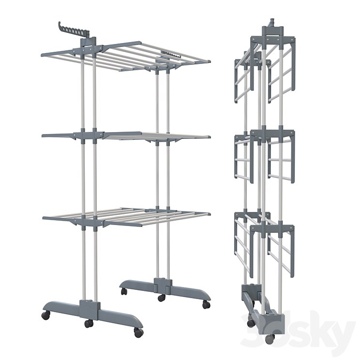 Folding clothes dryer