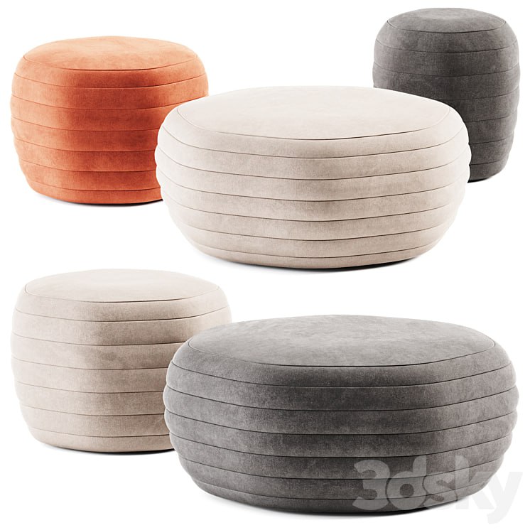 GALEATA Round Pouf by Paola Zani / Pouf