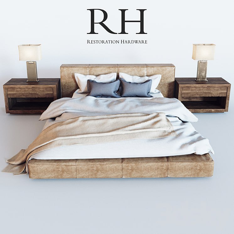 Restoration Hardware Cloud Platform Leather Bed