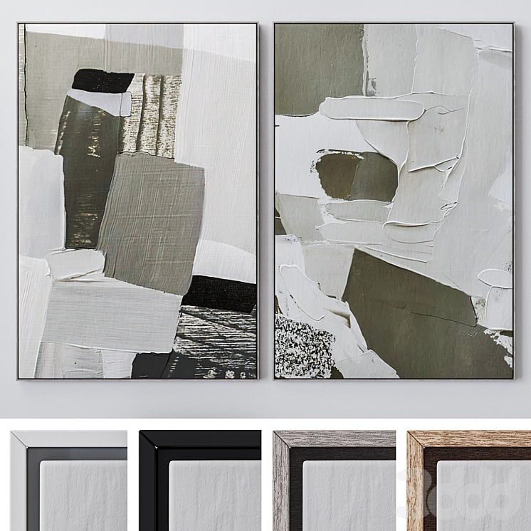 Set of large wall paintings 1989