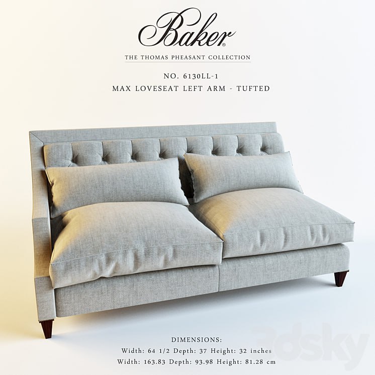 Baker_6130LL-1_MAX LOVESEAT LEFT ARM - TUFTED