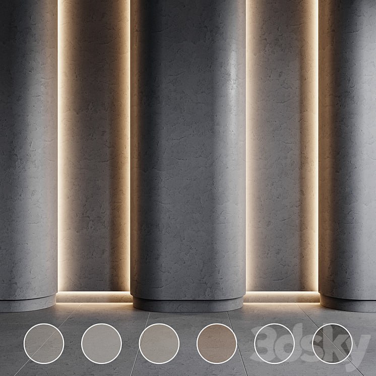 concrete set | decorative plaster | 2