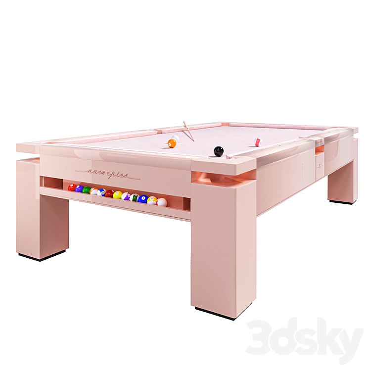 Pool table MONOCOLOR PINK PASTEL