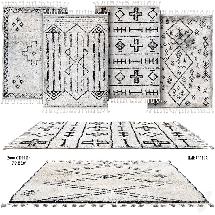 Scandinavian rugs set