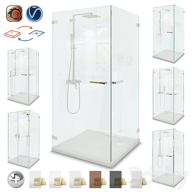 SHOWER CABINS Radaway | Pendulum set 1