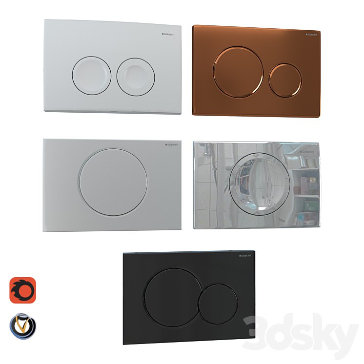 GEBERIT flush plates for installation 5 pcs. (part 1)
