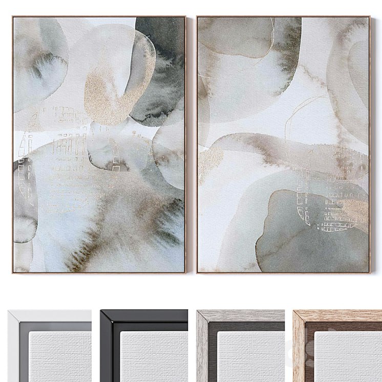 Set of large wall paintings 2996