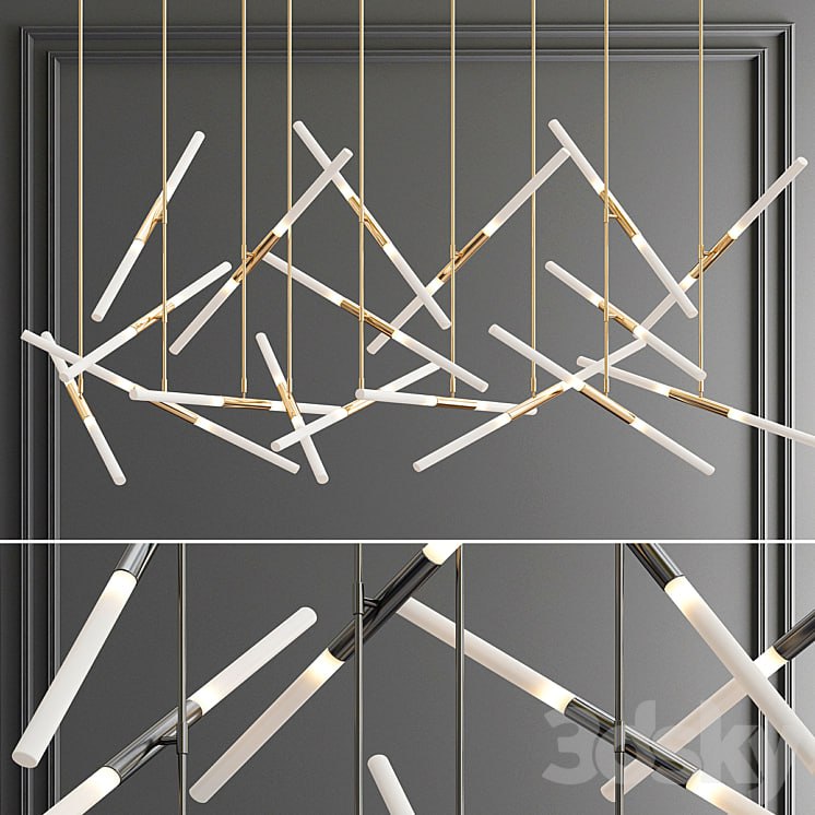 Multi LED Tube Pendant Big