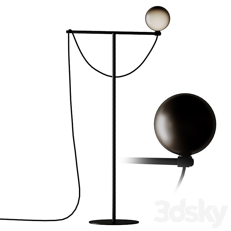 Handvärk Globe Floor Lamp Black