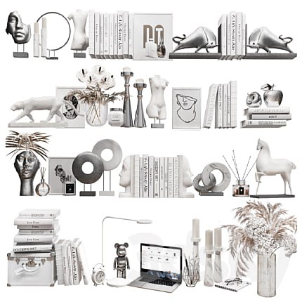 Decorative set for filling 10 shelves