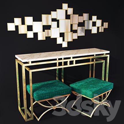 Art Deco dressing table / console. Console table by Lux Design