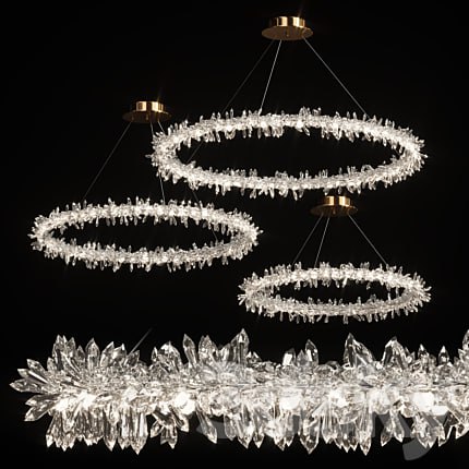 Crystal ring chandelier SIBYL