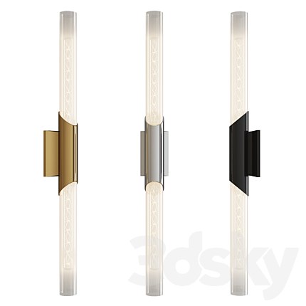 Pylon led double wall sconce