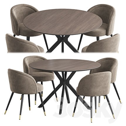 Ralf table Chloe chair dining set
