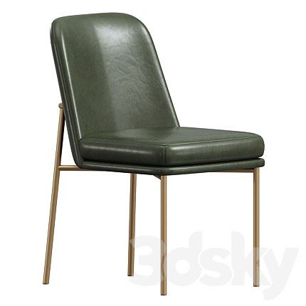 Jack Metal Frame Leather Dining Chair WestElm