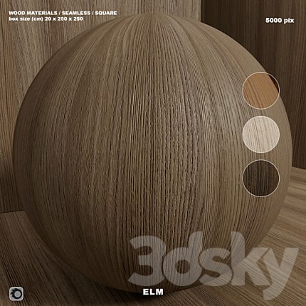 Material wood (seamless) elm - set 125