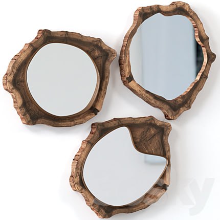 Collection of slab mirrors.