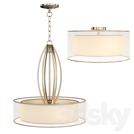 Possini Euro Alecia Wide French Gold Pendant Light