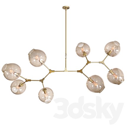 Ceiling lamp Branching Bubbles Gold 8 lights