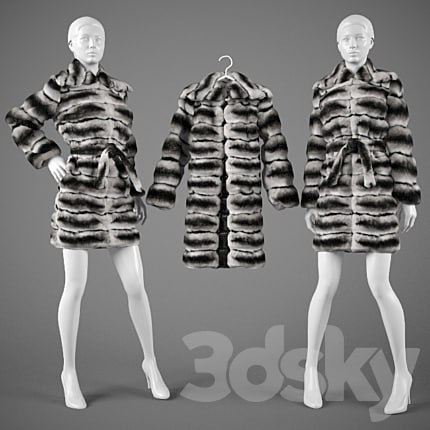 Chinchilla fur coat.