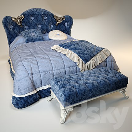 Bed VOLPI Mafalda With Ottoman