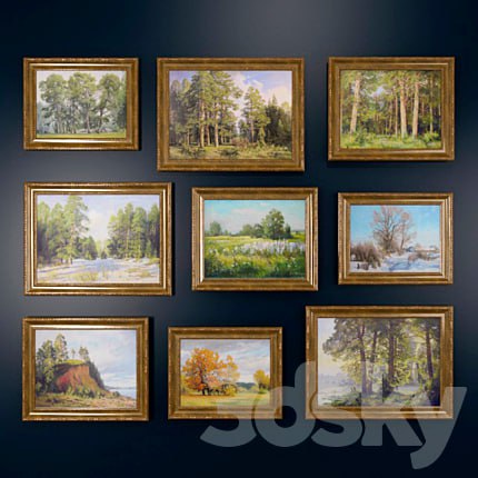Landscapes from Alexander Ilyin framed
