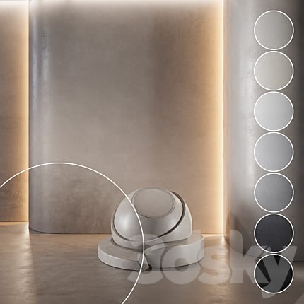 decorative plaster | Concrete set (seamless) | 34