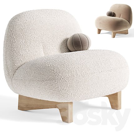 Armchair Elvit Cozy Ginger By sofa