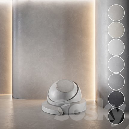 decorative plaster | Concrete set (seamless) | 33