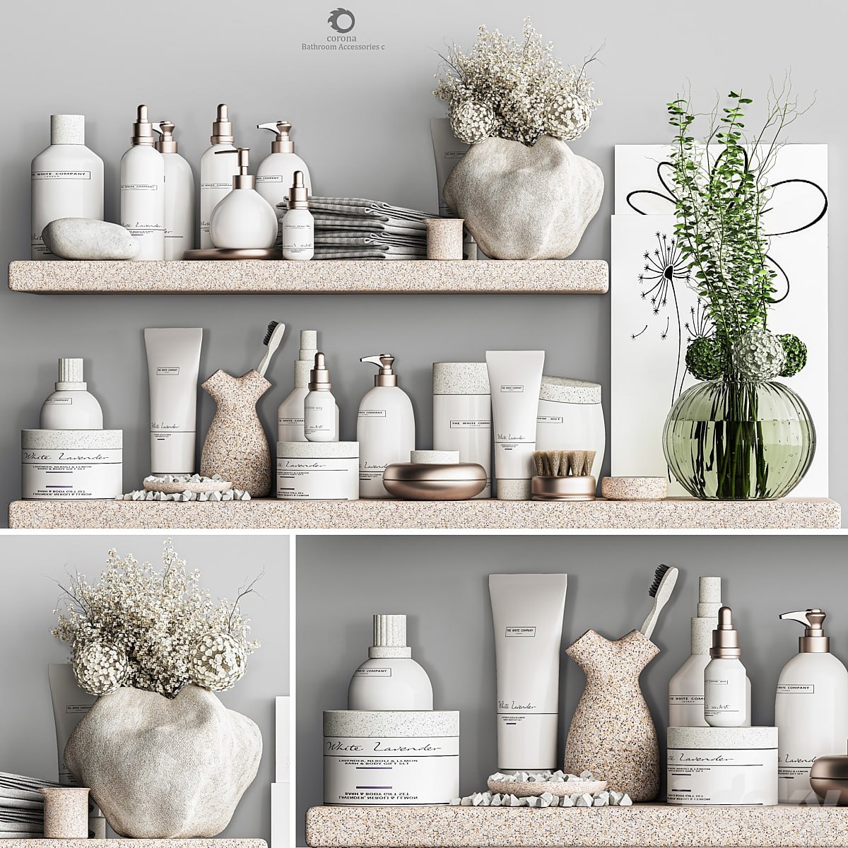 Bathroom Accessories with Plant C