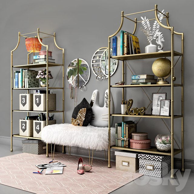 Book shelves PBteen Maison with decor