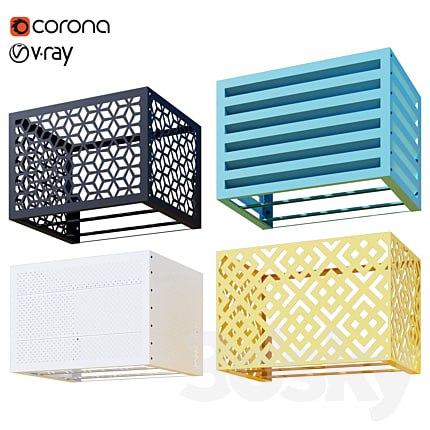 Baskets for air conditioning on the facade