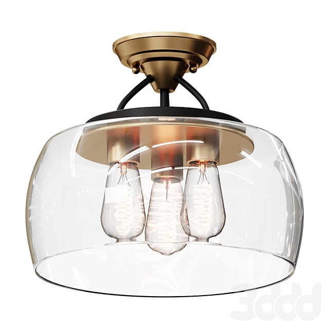 Chandelier MOD BOWL CEILING LIGHT - LARGE SKU FM19050 AB lamp