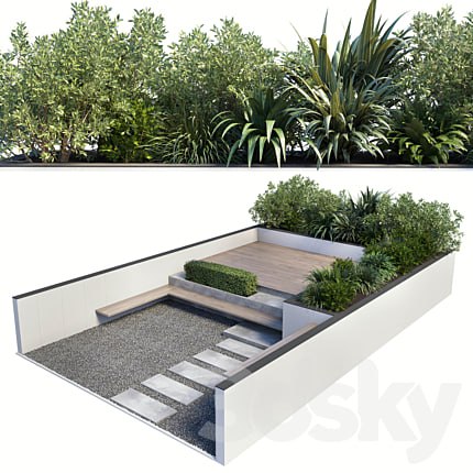 Backyard - Urban Environment_Urban Furniture_Green Benches 19