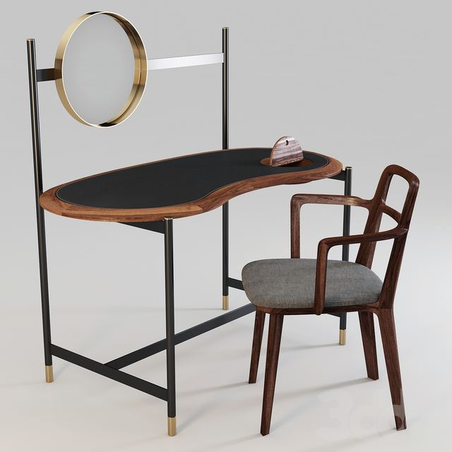 Porada: Writing Desk / Dressing Table - Ninfea and Chair - Rosita