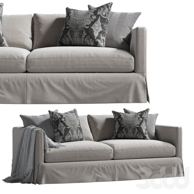Marina Slipcover Sofa Grey